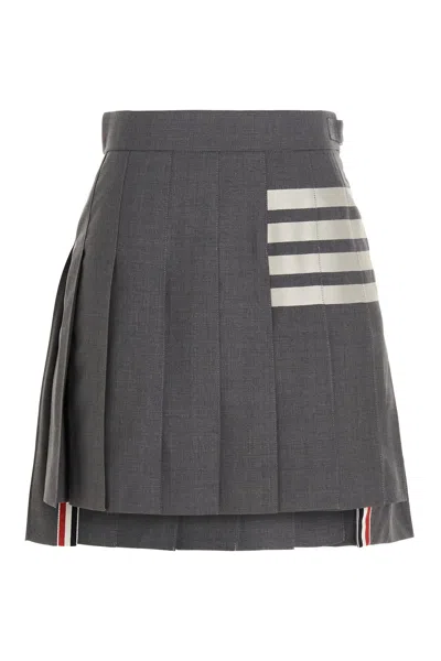 Thom Browne '4 Bar' Skirt In Gray