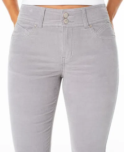 Celebrity Pink Juniors' Corduroy Double-button Bootcut Pants In Gray