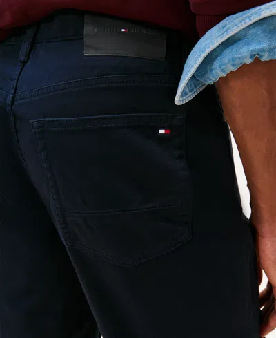 Tommy Hilfiger Men's Denton Slim-straight Five-pocket Stretch Essential Twill Pants In Blue