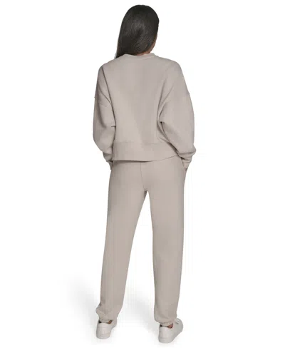 Calvin Klein Women's Performance Flocked Logo Jogger Sweatpants In Gray