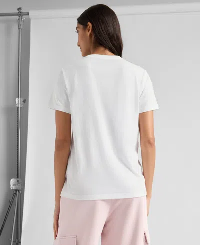 Puma Womens Crew Neck Short Sleeve Active T-shirt In White