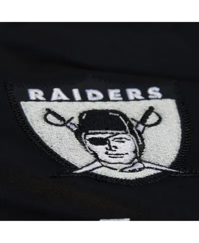 Mitchell & Ness Women's Black Las Vegas Raiders Full-snap Satin Jacket In Black