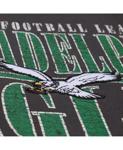 Mitchell & Ness Men's Black Philadelphia Eagles Downtown Crew Vintage Logo Sweatshirt In Black