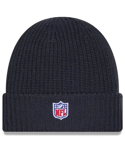 New Era Men's Charcoal Houston Texans 2025 Sideline Cold Weather Cuffed Knit Hat In Black
