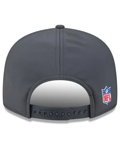 New Era Men's Charcoal Minnesota Vikings 2025 Sideline Cold Weather Split Panel 9fifty Snapback Hat In Gray