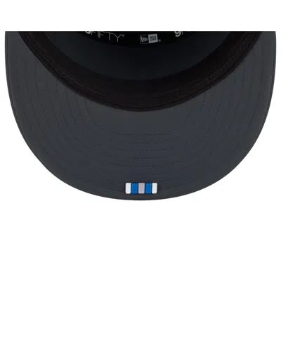 New Era Men's Charcoal Detroit Lions 2025 Sideline Cold Weather Split Panel 9fifty Snapback Hat In Gray