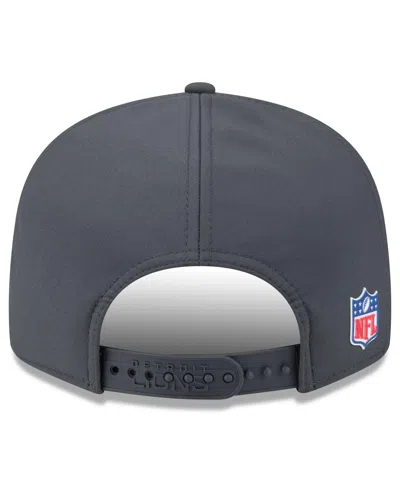 New Era Men's Charcoal Detroit Lions 2025 Sideline Cold Weather Split Panel 9fifty Snapback Hat In Gray