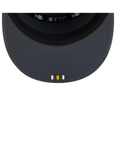 New Era Men's Charcoal Green Bay Packers 2025 Sideline Cold Weather Split Panel 9fifty Snapback Hat In Gray