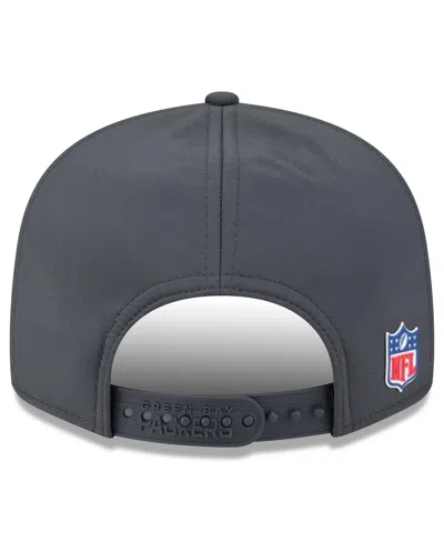 New Era Men's Charcoal Green Bay Packers 2025 Sideline Cold Weather Split Panel 9fifty Snapback Hat In Gray