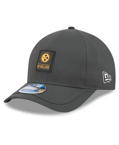 New Era Men's Charcoal Pittsburgh Steelers 2025 Sideline Cold Weather 9forty M-crown Adjustable Hat In Gray
