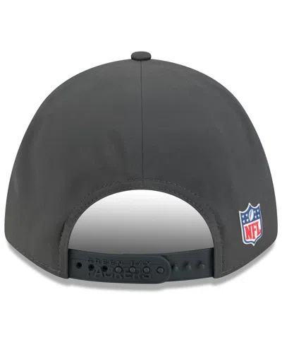 New Era Men's Charcoal Green Bay Packers 2025 Sideline Cold Weather 9forty M-crown Adjustable Hat In Gray