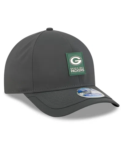 New Era Men's Charcoal Green Bay Packers 2025 Sideline Cold Weather 9forty M-crown Adjustable Hat In Gray