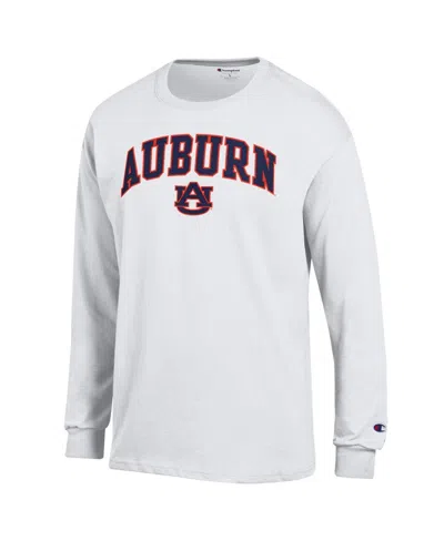 Champion White Auburn Tigers Arch Over Logo Long Sleeve T-shirt In White