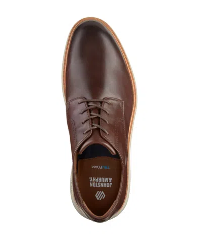 Johnston & Murphy Larkin Plain Toe Derby In Brown