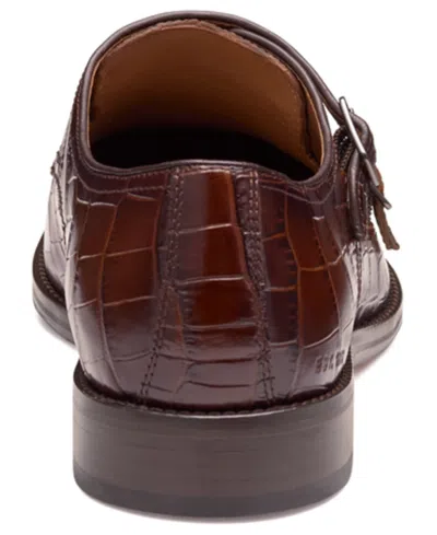 Johnston & Murphy Sullivan Cap Toe Double Monk Strap Shoe In Animal Print