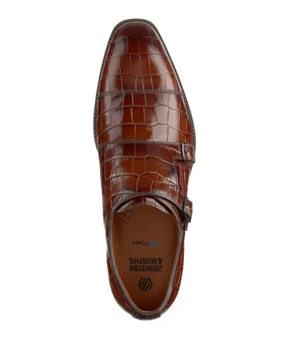 Johnston & Murphy Sullivan Cap Toe Double Monk Strap Shoe In Animal Print