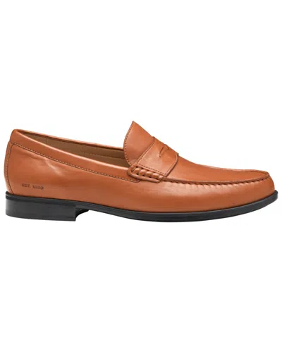 Johnston & Murphy Men's Harrison Penny Slip-on Round Toe Loafers In Brown