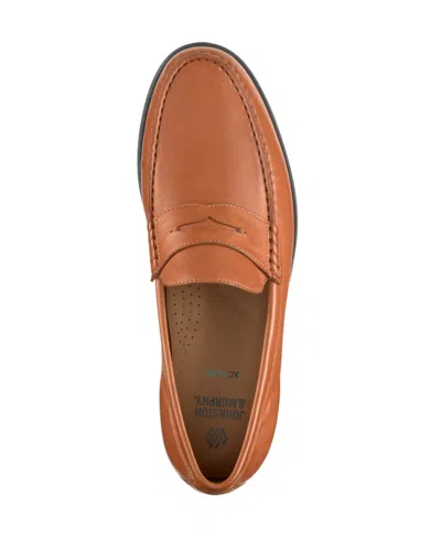 Johnston & Murphy Men's Harrison Penny Slip-on Round Toe Loafers In Brown