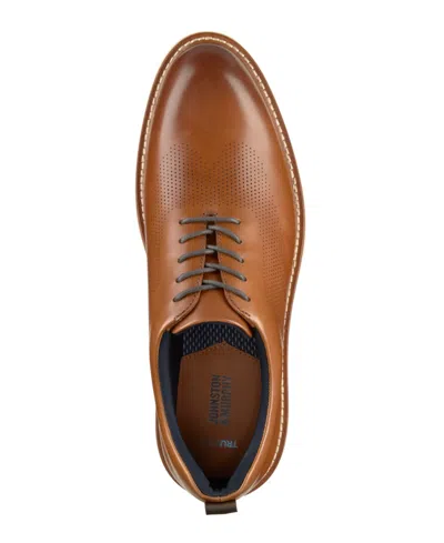 Johnston & Murphy Upton Perforated Plain Toe Oxford In Brown