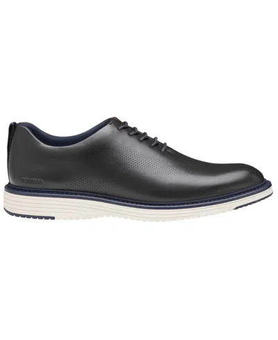 Johnston & Murphy Upton Perforated Plain Toe Oxford In Black