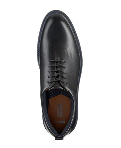 Johnston & Murphy Upton Perforated Plain Toe Oxford In Black