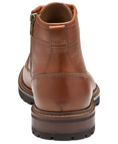 Johnston & Murphy Dudley Plain Toe Lug Boot In Brown