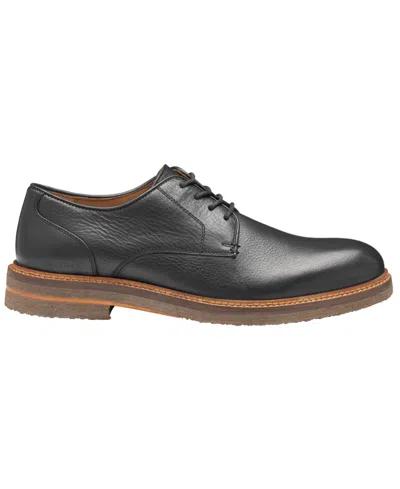 Johnston & Murphy Men's Calder Plain Round Toe Edge Detailing Shoes In Black