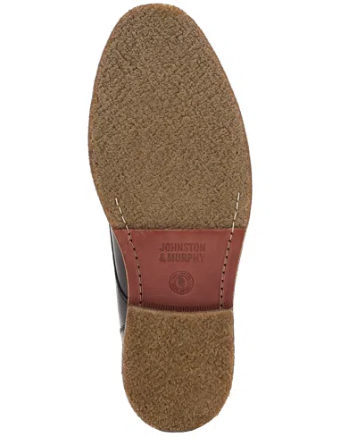 Johnston & Murphy Men's Calder Plain Round Toe Edge Detailing Shoes In Black