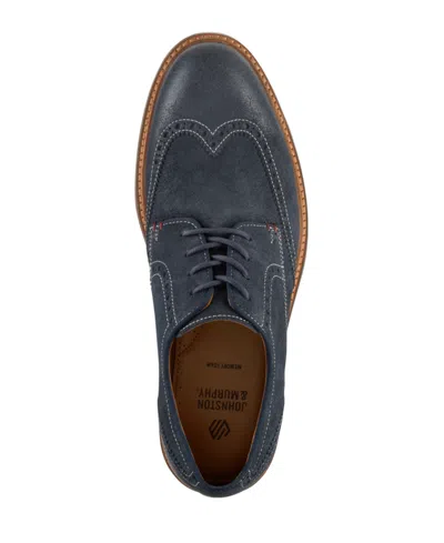 Johnston & Murphy Calder Wingtip Derby In Blue