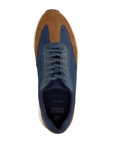 Johnston & Murphy Chase Perforated Sneaker In Blue