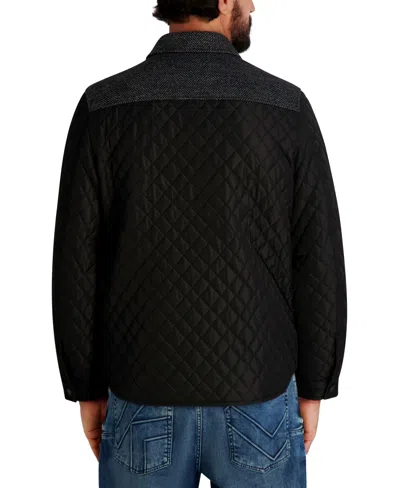 Karl Lagerfeld Men's Herringbone Jacket In Black