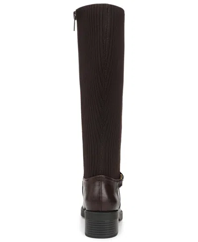 Lifestride Brighton Round Toe Wide Calf Tall Boots In Brown