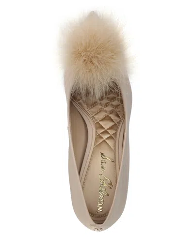 Sam Edelman Hazel Feather Embellished Pump In Neutral