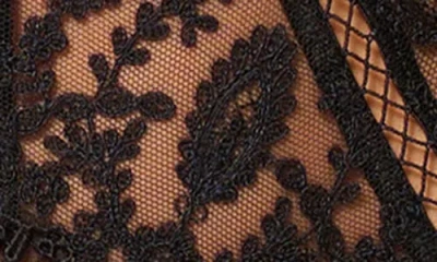 Simone Perele Embroidered Bodysuit In Brown