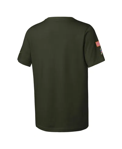 Nike Big Boys And Girls Olive Cincinnati Bengals 2025 Salute To Service Sideline Dri-fit T-shirt In Gray