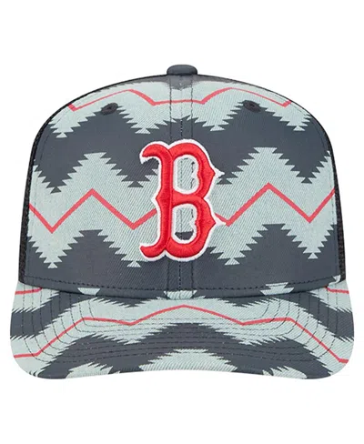 New Era Men's Denim/navy Boston Red Sox Aztec Denim 9seventy Adjustable Hat In Blue