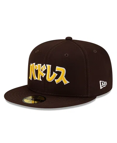 New Era X Hyperfly Men's Brown San Diego Padres 59fifty Fitted Hat In Black
