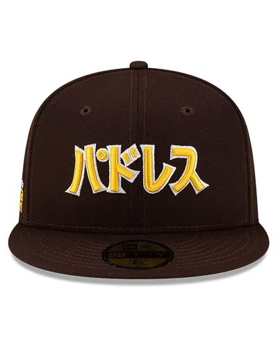 New Era X Hyperfly Men's Brown San Diego Padres 59fifty Fitted Hat In Black