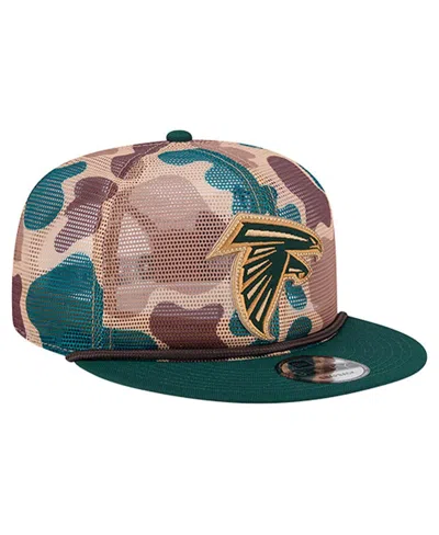 New Era Men's Camo Atlanta Falcons Duck Camo 9fifty Snapback Hat In Brown