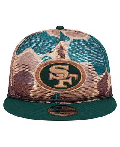 New Era Men's Camo San Francisco 49ers Duck Camo 9fifty Snapback Hat In Multi