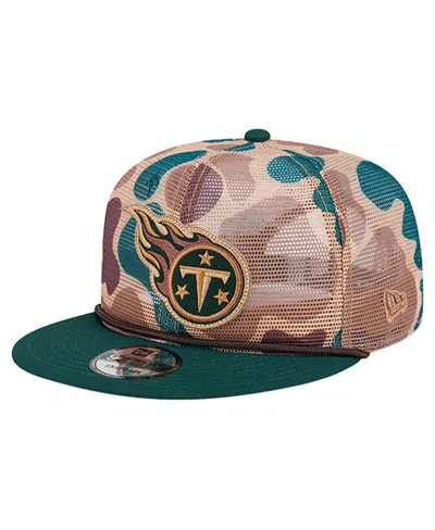 New Era Men's Camo Tennessee Titans Duck Camo 9fifty Snapback Hat In Brown