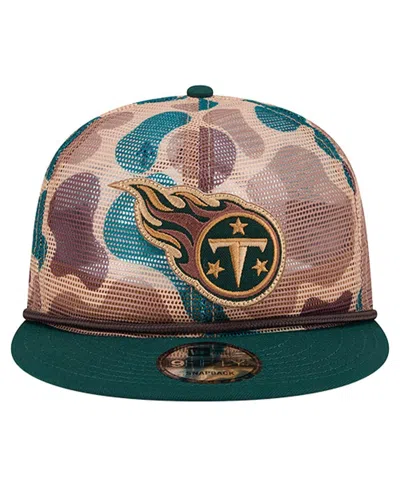 New Era Men's Camo Tennessee Titans Duck Camo 9fifty Snapback Hat In Brown