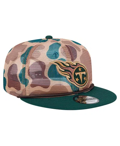 New Era Men's Camo Tennessee Titans Duck Camo 9fifty Snapback Hat In Brown