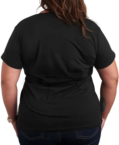 Hybrid Apparel Plus Sizeheart Thankful Women's Short Sleeve Graphic T-shirts In Animal Print