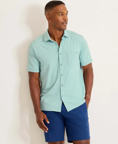 Tommy Bahama Costa Wave Camp Short Sleeve Button-up Shirt In Blue