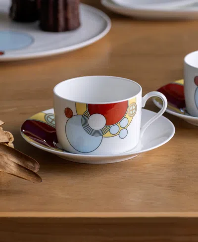 Noritake Frank Lloyd Wright Imperial Cabaret Set Of 2 Cups & Saucers, 6 Oz. In Multi