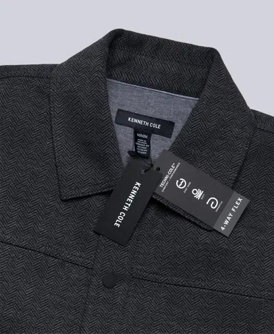 Kenneth Cole Men's Slim-fit Trucker Jacket In Black