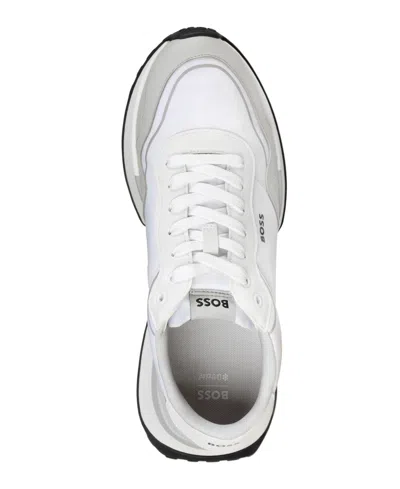 Hugo Boss Boss Men's Jonah Round Toe Running Shoes In White