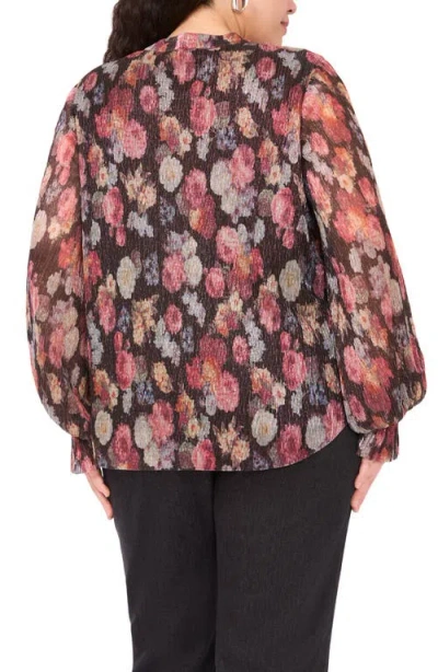 Vince Camuto Plus Size Long-sleeve V-neck Top In Multi