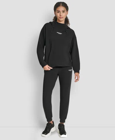 Dkny Women's Brooklyn Scuba Pull-on Hoodie In Black